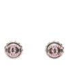 Chanel CC Stainless Steel Rhinestones Push Back Earrings Secondhand