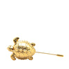 Chanel Gold Plated Turtle Pin Brooch Secondhand