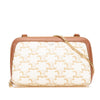 Celine Triomphe Coated Canvas Clutch On Chain Secondhand