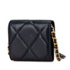 Chanel Lambskin 19 Flap Coin Purse With Chain Secondhand