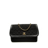 Chanel CC Quilted Jersey and Lambskin Trimmed Single Flap Secondhand