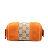 Gucci GG Canvas Trimmed Suede Pouch Secondhand