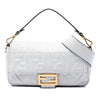 Fendi Zucca Embossed Leather Baguette Satchel Secondhand