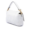 Fendi Zucca Embossed Leather Baguette Satchel Secondhand