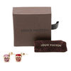 Louis Vuitton Gold Plated Enamel Gamble Dice Drop Push Back Earrings Secondhand