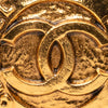Chanel Gold Plated CC Round Clip On Earrings Secondhand