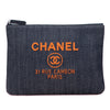 Chanel Medium Denim Deauville O Case Clutch Secondhand