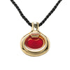 Hermès Gold Plated and Lacquered Parfum Bottle Pendant Necklace Secondhand