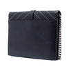 Saint Laurent Studded Chevron Calfskin Monogram Envelope Chain Flap Secondhand