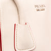 Prada Mini Scamosciato Trimmed Glace Calf Twin Pocket Satchel Secondhand