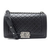 Chanel Boy Classic Black Leather Bag Secondhand