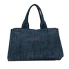 Prada Denim Canapa Logo Tote Secondhand