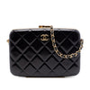 Chanel Large Glazed Goatskin Box With Chain Secondhand