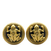 Chanel Gold Plated CC Frog Clip On Earrings Secondhand