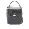 Chanel CC Quilted Caviar Top Handle Vanity with Chain Secondhand