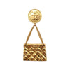 Chanel CC Gold Plated Medallion Quilted Flap Bag Brooch Secondhand