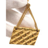 Chanel CC Gold Plated Medallion Quilted Flap Bag Brooch Secondhand