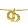 Dior Gold Plated CD Logo Pendant Necklace Secondhand