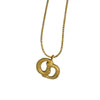 Dior Gold Plated CD Logo Pendant Necklace Secondhand