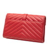 Saint Laurent Small Chevron Calfskin Monogram Envelope Bag Secondhand