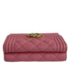 Chanel Quilted Caviar Boy Flap Compact Wallet Secondhand