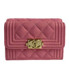 Chanel Quilted Caviar Boy Flap Compact Wallet Secondhand