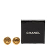 Chanel CC Gold Plated Round Clip On Earrings Secondhand