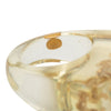 Chanel CC Acrylic and Gold Plated Logo Ring Secondhand