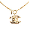 Secondhand Chanel Gold Plated Quilted CC Pendant Necklace