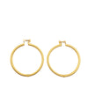 Secondhand Chanel Gold Plated Hoop Push Back Earrings