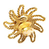 Secondhand Chanel Gold Plated CC Sun Clip on Earrings