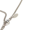 Chanel Silver CC Crystal Studded Cube Pendant Necklace Secondhand