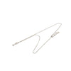 Chanel Silver CC Crystal Studded Cube Pendant Necklace Secondhand