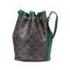 Celine Small Triomphe Coated Canvas Drawstring Bucket Bag Secondhand