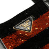 Prada Satin Sequin Stripes Tote Secondhand