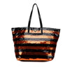 Prada Satin Sequin Stripes Tote Secondhand