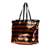 Prada Satin Sequin Stripes Tote Secondhand