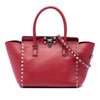 Valentino Small Leather Rockstud Trapeze Satchel Secondhand