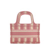Dior Mini Stripe Embroidered Canvas Book Tote Secondhand