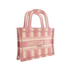 Dior Mini Stripe Embroidered Canvas Book Tote Secondhand