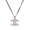 Chanel CC Brass and Strass Pendant Necklace Secondhand