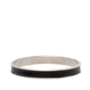 Hermès Palladium Plated Leather Kelly Cadena Lock Bangle Bracelet Secondhand