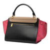 Celine Small Tricolor Calfskin and Suede Trapeze Satchel Secondhand