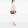 Celine Small Tricolor Calfskin and Suede Trapeze Satchel Secondhand