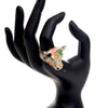 Gucci Sterling Silver Enamel Anger Forest Bulls Head Ring Secondhand