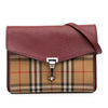 Burberry Small Leather and House Check Canvas Derby Macken Crossbody Secondhand
