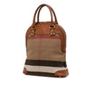 Burberry Medium Mega Check Canvas Bloomsbury Saddle Satchel Secondhand