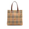 Burberry Haymarket Check Coated Canvas Tote Secondhand