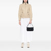 Fendi Zucchino Canvas Double Flap Shoulder Bag Secondhand