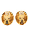 Chanel Gold Plated Mademoiselle Logo Clip On Earrings Secondhand
